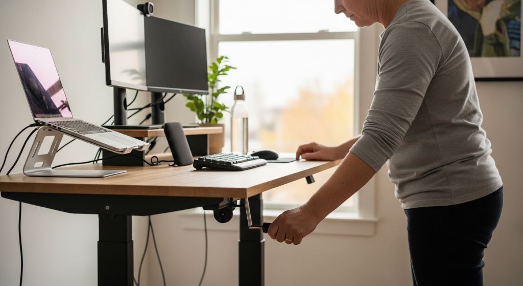 How to Use a Manual Standing Desk for Better Productivity - Businesses ...
