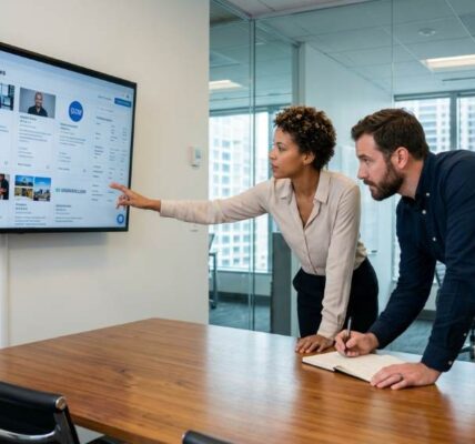 Startup team planning secure MVP development outsourcing